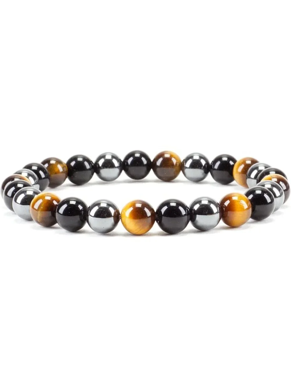 Tigers Eye Gemstone Bracelets for Men & Women - Protection, Courage, Balance